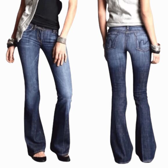 Citizens of Humanity Ingrid Jeans Women's Size 25 Flared Blue stretch low rise - Picture 3 of 7